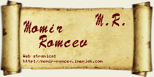 Momir Romčev vizit kartica